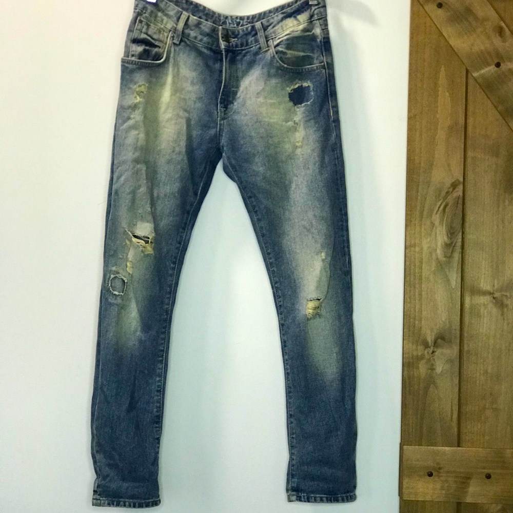 Distressed boyfriend fit “Zara” denim pants